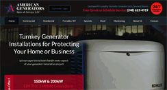 Desktop Screenshot of americangeneratorsmi.com
